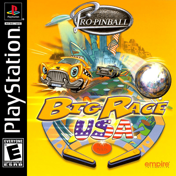 Pro Pinball Big Race USA box art for Playstation